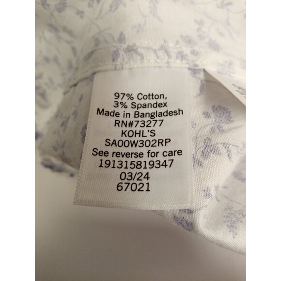 Apt. 9 Men's White/Purple Floral Print Size XL (34-35) - Picture 6 of 8